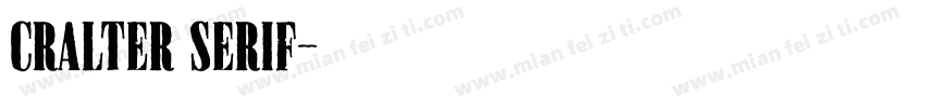 Cralter serif字体转换